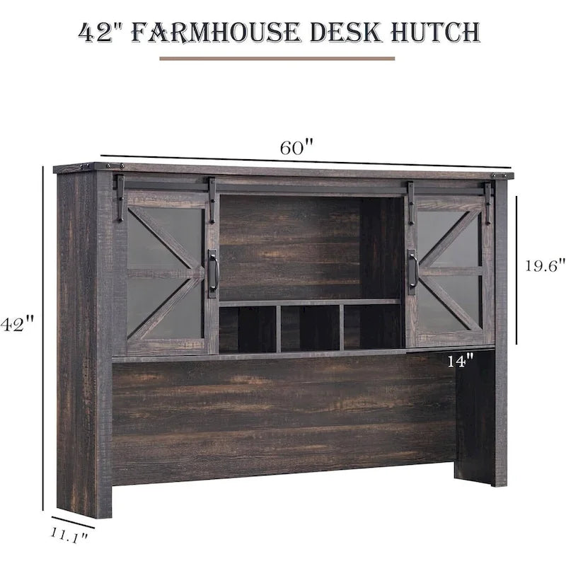 42 Farmhouse Desk Hutch, Only Match Afulyperfllc's Farmhouse Desk