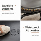 Classic Faux Leather 26 Inch Counter Height Bar Stools Set of 2 with Back and Metal Leg for Kitchen lsland