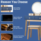 Costway Vanity Makeup Table Touch Screen 3 Lighting Modes Dressing - See Details