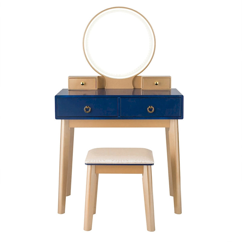 Costway Vanity Makeup Table Touch Screen 3 Lighting Modes Dressing - See Details