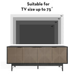 WESOME 64.45 Mid-Century TV Stand Entertainment Center with Doors
