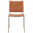 SAFAVIEH Marvel Woven Leather Dining Chair (Set of 2) - 17 W x 20.5 L x 33.8 H - 17Wx21Dx34H