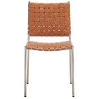 SAFAVIEH Marvel Woven Leather Dining Chair (Set of 2) - 17 W x 20.5 L x 33.8 H - 17Wx21Dx34H