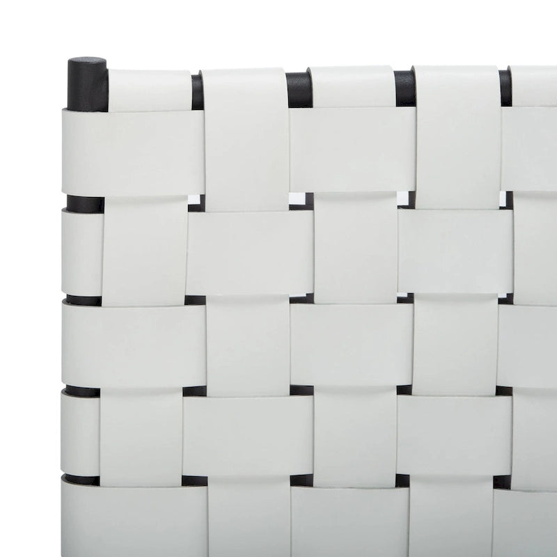 SAFAVIEH Marvel Woven Leather Dining Chair (Set of 2) - 17 W x 20.5 L x 33.8 H - 17Wx21Dx34H