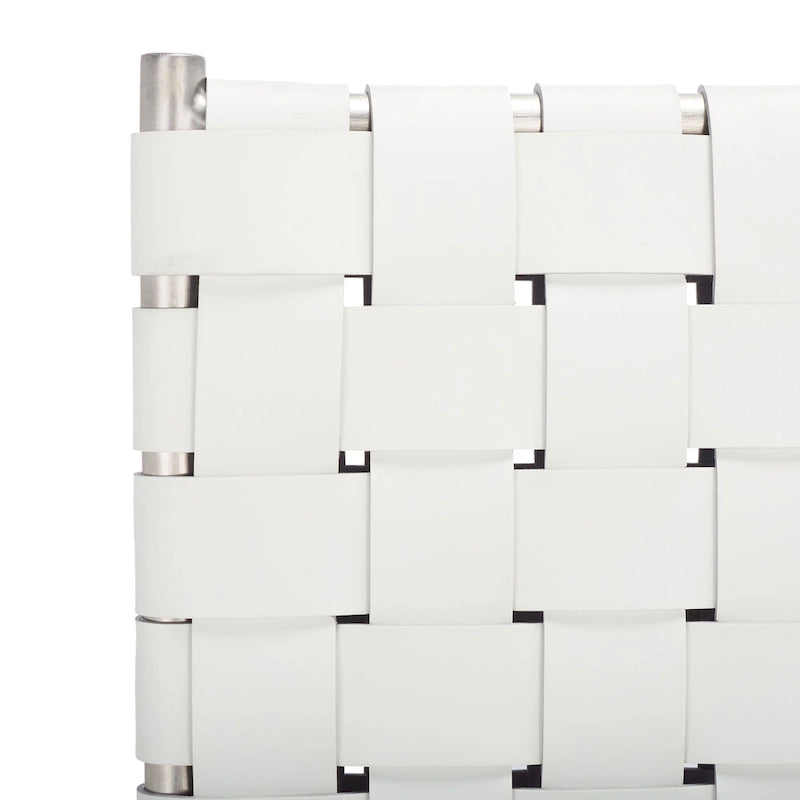 SAFAVIEH Marvel Woven Leather Dining Chair (Set of 2) - 17 W x 20.5 L x 33.8 H - 17Wx21Dx34H