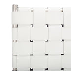 SAFAVIEH Marvel Woven Leather Dining Chair (Set of 2) - 17 W x 20.5 L x 33.8 H - 17Wx21Dx34H