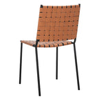 SAFAVIEH Marvel Woven Leather Dining Chair (Set of 2) - 17 W x 20.5 L x 33.8 H - 17Wx21Dx34H