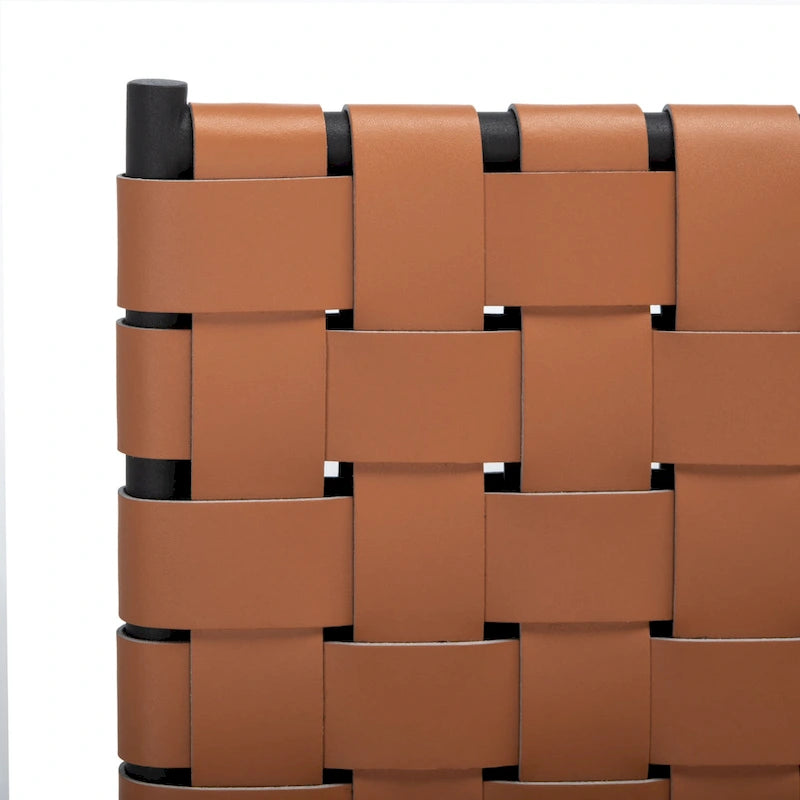 SAFAVIEH Marvel Woven Leather Dining Chair (Set of 2) - 17 W x 20.5 L x 33.8 H - 17Wx21Dx34H