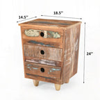 End Table Recycled Wood Nightstand