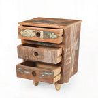 End Table Recycled Wood Nightstand