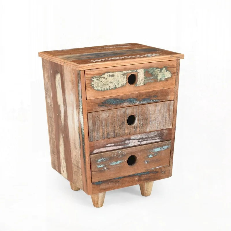 End Table Recycled Wood Nightstand