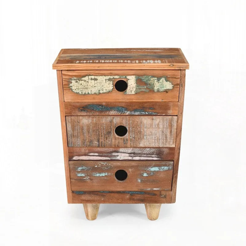 End Table Recycled Wood Nightstand