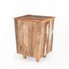 End Table Recycled Wood Nightstand