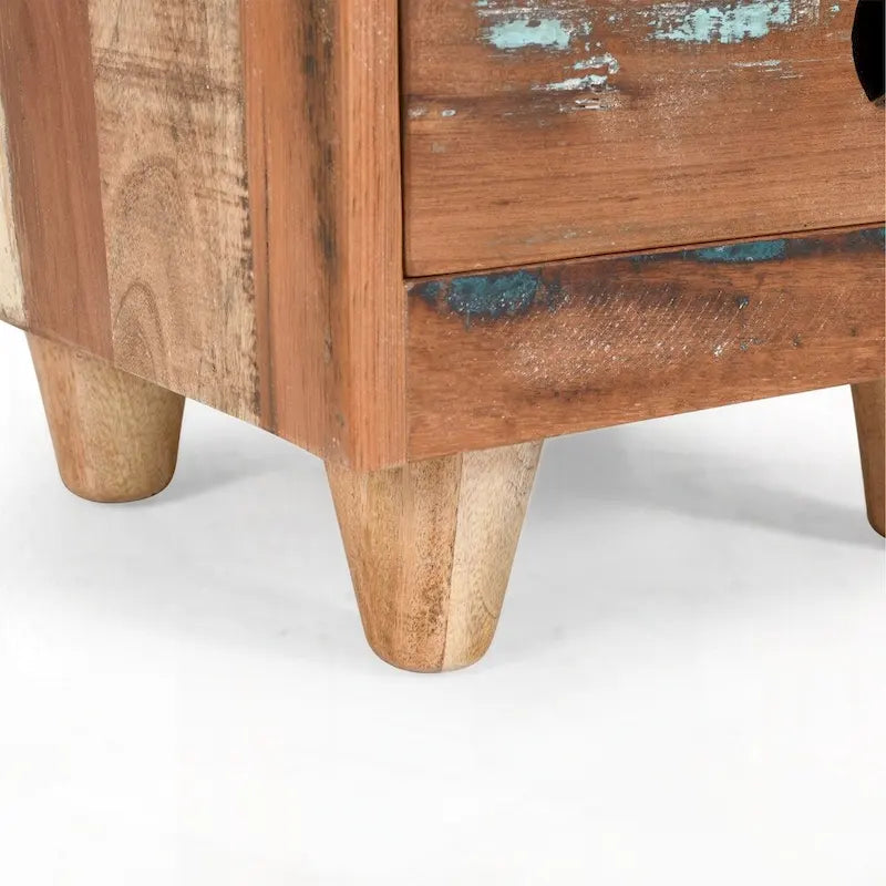 End Table Recycled Wood Nightstand
