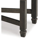 Trekk Dining Bench, X-Stretcher and Nailhead Trim, Black Wood, 50 Inch