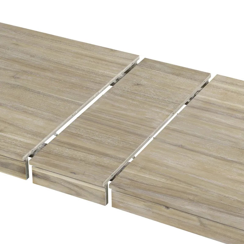 7 Piece Wooden Furniture Set, Extendable Kitchen Table Set with Leaf and 2 Drawers, 6 Upholstered Dining Chairs