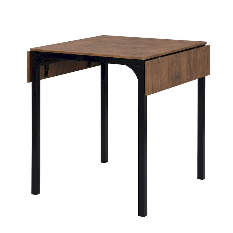 Counter Height Dining Table Set, 5-Piece Drop Leaf Dining Table Set with Drop Leaf Table and 4 High Dining Chairs