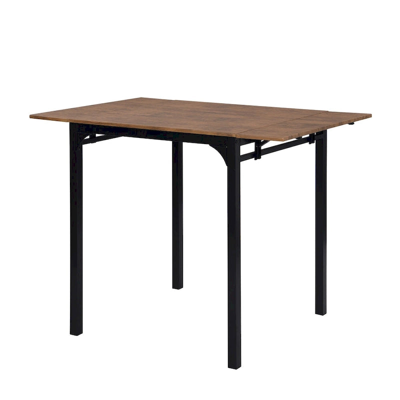 Counter Height Dining Table Set, 5-Piece Drop Leaf Dining Table Set with Drop Leaf Table and 4 High Dining Chairs