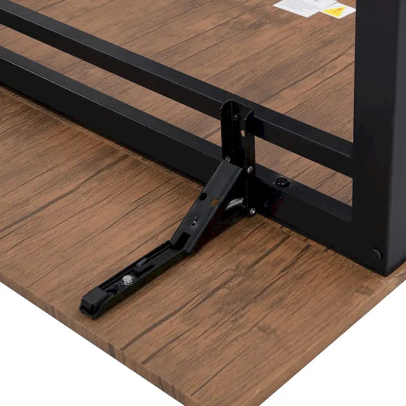 Counter Height Dining Table Set, 5-Piece Drop Leaf Dining Table Set with Drop Leaf Table and 4 High Dining Chairs