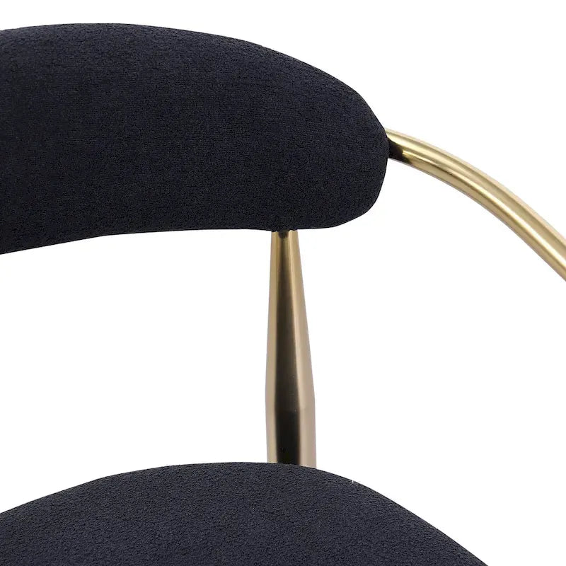 Bar Stools Set of 2, Counter Height Chairs with Upholstered Back, Kitchen Island Chairs with Arm and Metal Legs