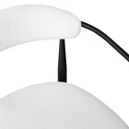 Bar Stools Set of 2, Counter Height Chairs with Upholstered Back, Kitchen Island Chairs with Arm and Metal Legs