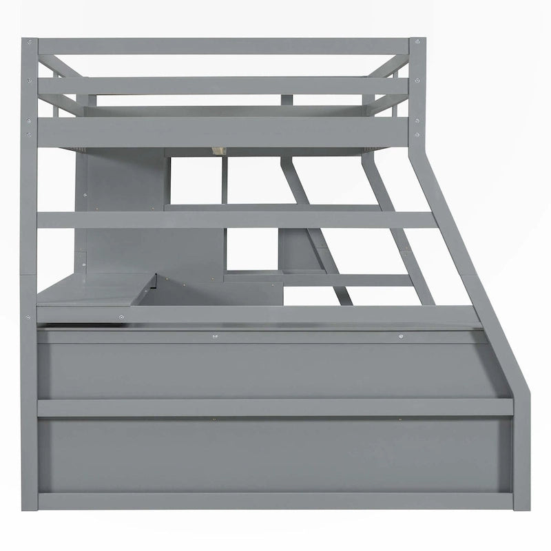 Full Size Loft Bed with Drawers and Desk