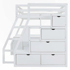 Full Size Loft Bed with Drawers and Desk