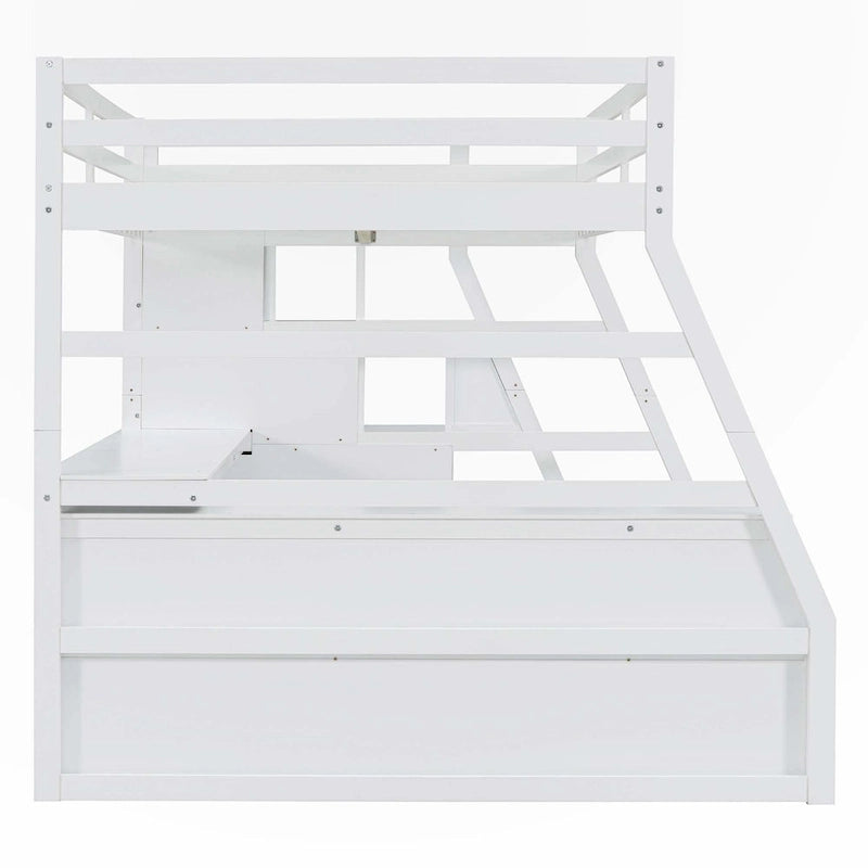 Full Size Loft Bed with Drawers and Desk