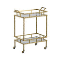 Two-Tiered Twig Bar Cart - 30 - Gold and Silver