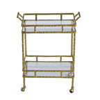 Two-Tiered Twig Bar Cart - 30 - Gold and Silver