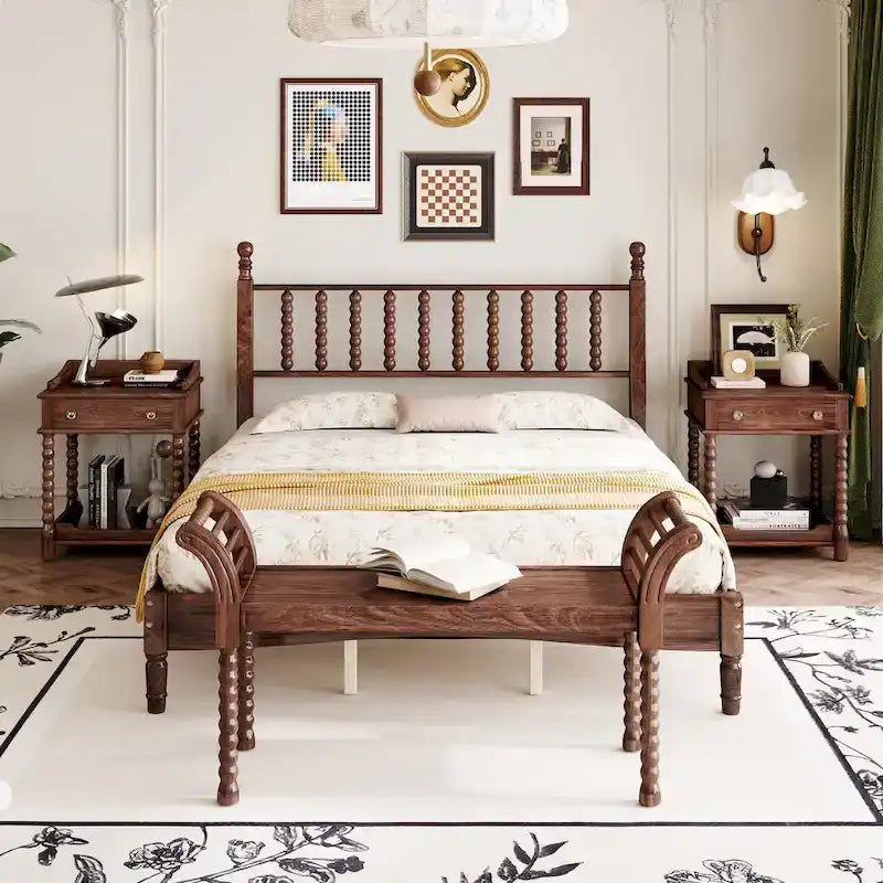 4-Pieces Retro Style Bedroom Sets by Harper&Bright Designs