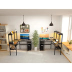 L Shaped Computer Desk with Hutch and Storage Shelves, Corner Gaming Table with LED Lights