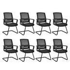 Gymax Set of 8 Conference Chairs Mesh Reception Office Guest Chairs w/