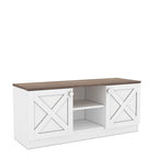 Conte Modern TV Stand with 2 Doors Storage Cabinets, Wood Finish, Living Room Entertainment Center
