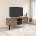 Lila Modern TV Stand with 2 Doors Storage Cabinets, Living Room Entertainment Center