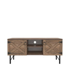 Lila Modern TV Stand with 2 Doors Storage Cabinets, Living Room Entertainment Center