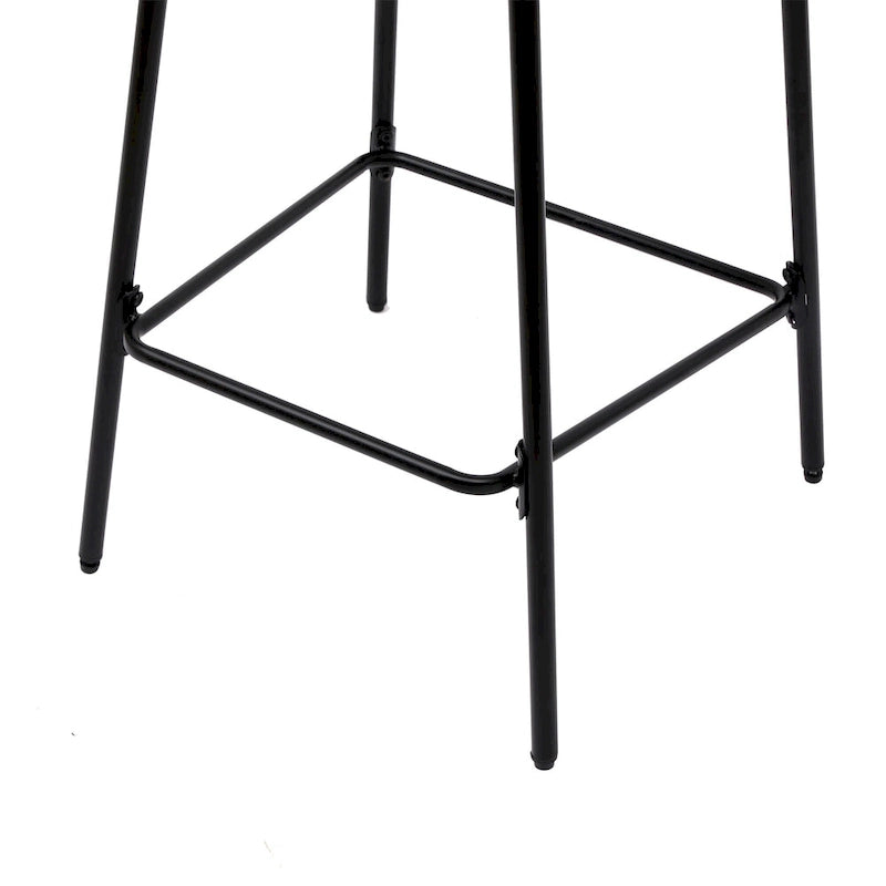 Hand Woven Bar Stools with Back Set of 2 Paper Rope Round Barstools with Footrest for Kitchen Island & Dining Rooms