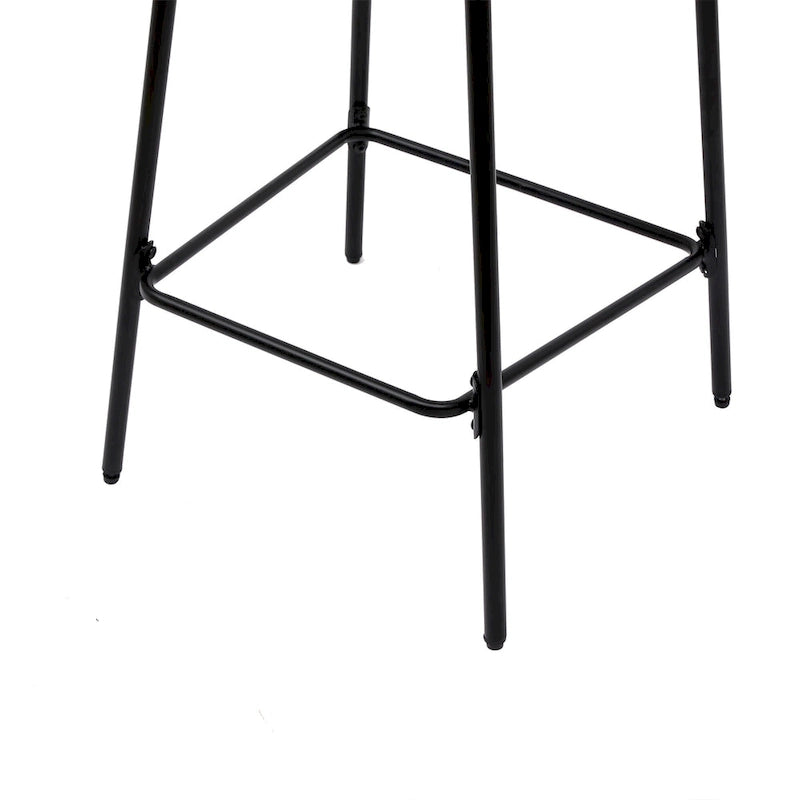 Hand Woven Bar Stools with Back Set of 2 Paper Rope Round Barstools with Footrest for Kitchen Island & Dining Rooms