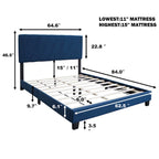 Modern Adjustable Queen Size Upholstered Bed