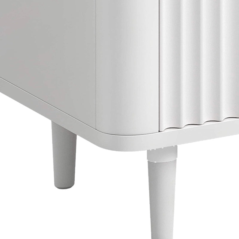 Moasis 6 Drawer Dresser Wood Storage Dresser Organizer with Waveform Fluted Panel