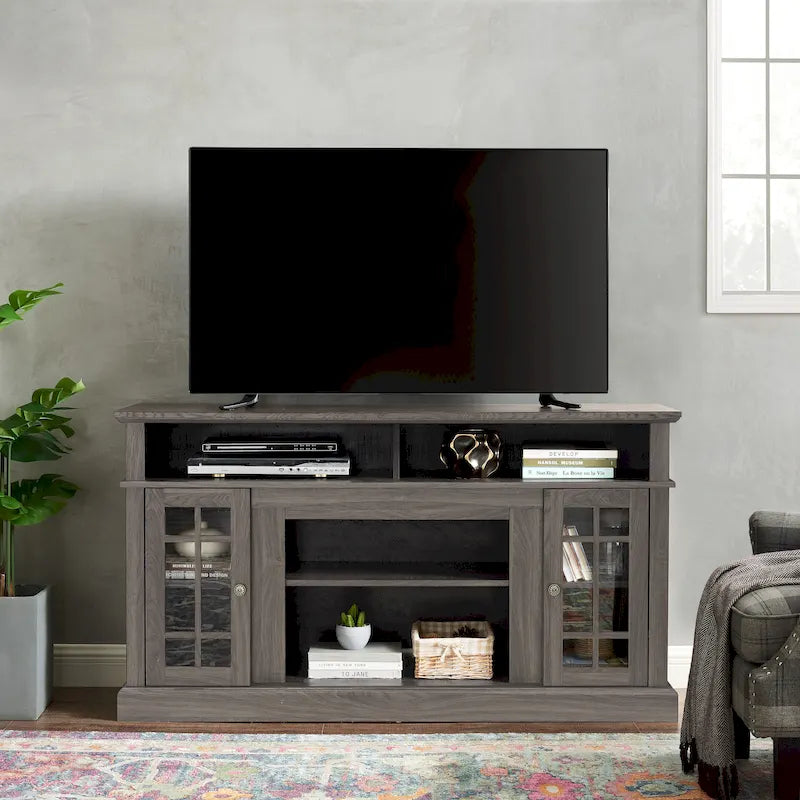 58 Classic TV Stand with Open & Closed Storage for TVs Up to 65