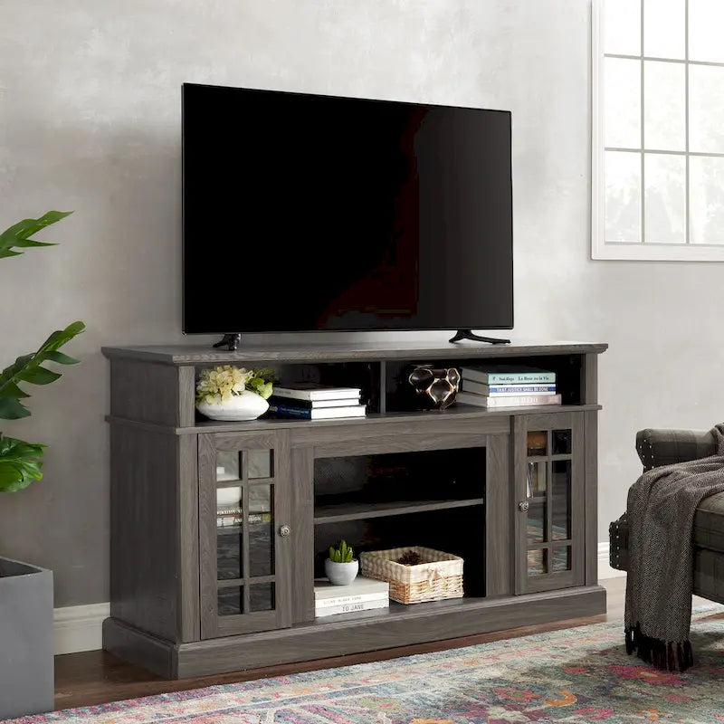 58 Classic TV Stand with Open & Closed Storage for TVs Up to 65