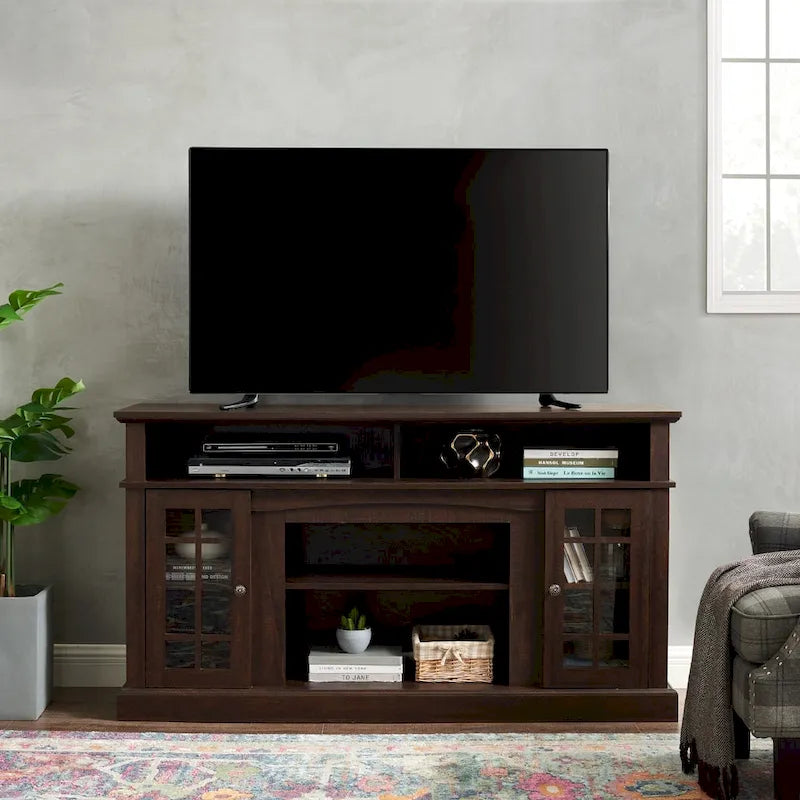 58 Classic TV Stand with Open & Closed Storage for TVs Up to 65