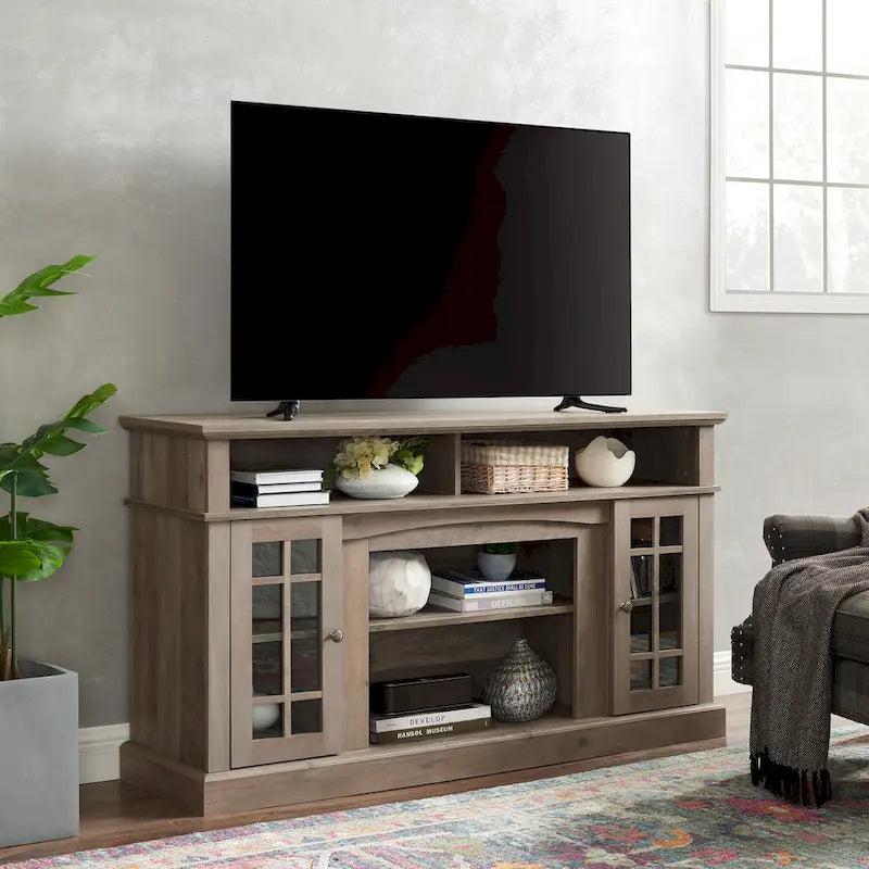 58 Classic TV Stand with Open & Closed Storage for TVs Up to 65