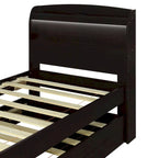 Twin XL Platform Bed with LED Headboard & Drawers