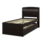 Twin XL Platform Bed with LED Headboard & Drawers