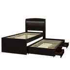 Twin XL Platform Bed with LED Headboard & Drawers