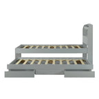 Twin XL Platform Bed with LED Headboard & Drawers