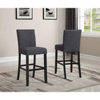 Modern Style 3-Piece Dining Set with Round Bar Table and 2 Nailhead Pub Chairs