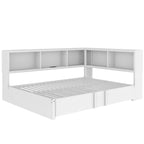 Full Metal Daybed with Trundle, Storage Cabinets, and USB Ports